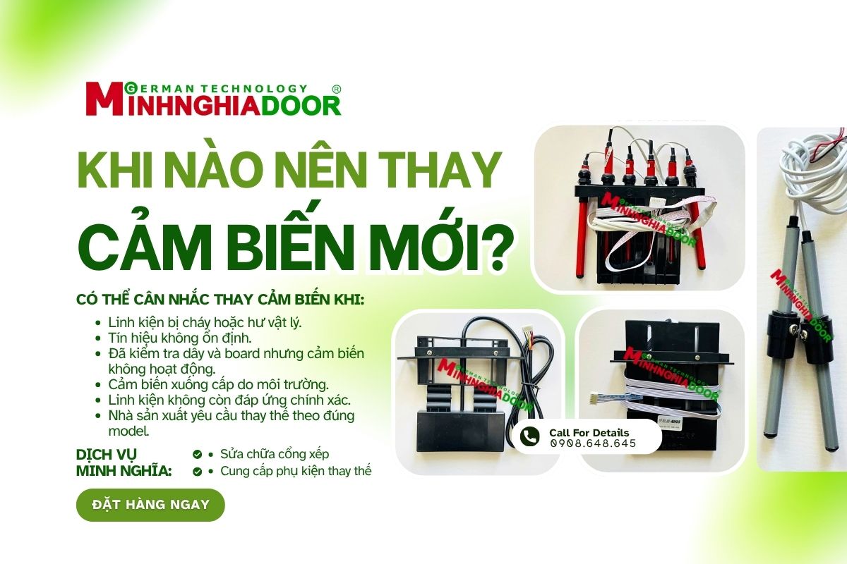 Thay cảm biến cổng xếp