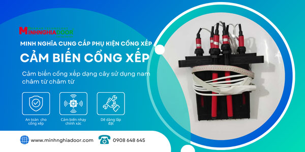 cảm biến va chạm cổng xếp