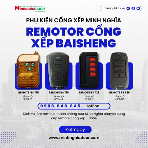 remote cửa cổng xếp