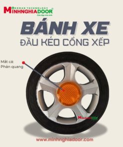 Bánh xe đầu kéo cổng xếp