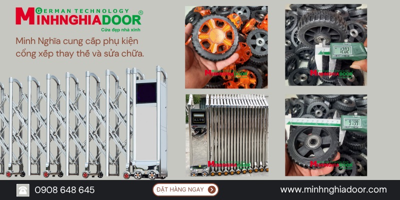 Bánh xe thân cổng xếp có mấy loại Bánh xe thân cổng xếp có mấy loại