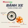 Bánh xe thân cổng xếp lỗ12mm