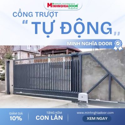Cổng trượt tự động – Gải pháp an toàn & tiện nghi cho ngôi nhà hiện đại 1 Cổng trượt tự động