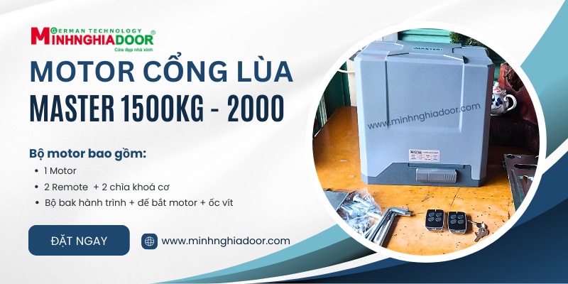 lắp đặt motor cổng lùa master 1500kg