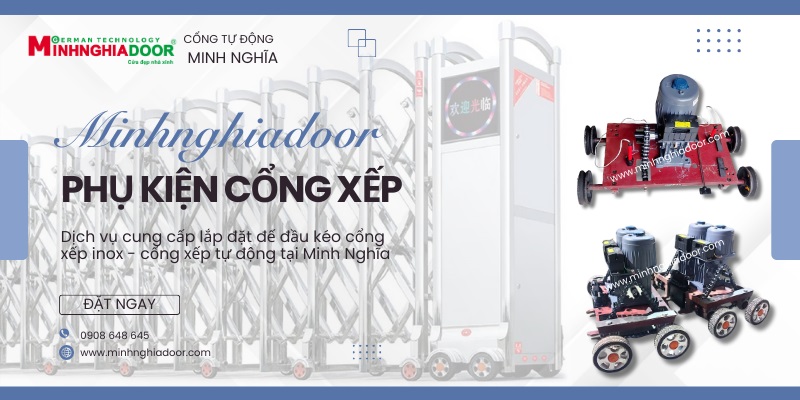 đế motor cổng xếp baisheng