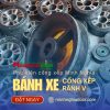 Bánh xe cổng xếp đầu kéo rãnh V 11 Bánh xe đầu kéo cổng xếp rãnh V