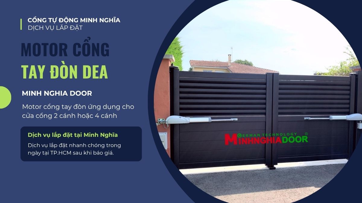 Motor cổng tự động thi công thực tế minhnghiadoor