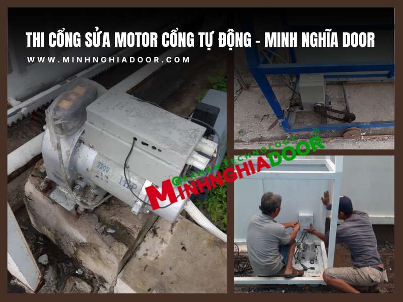 Thi công sửa motor cổng tự động