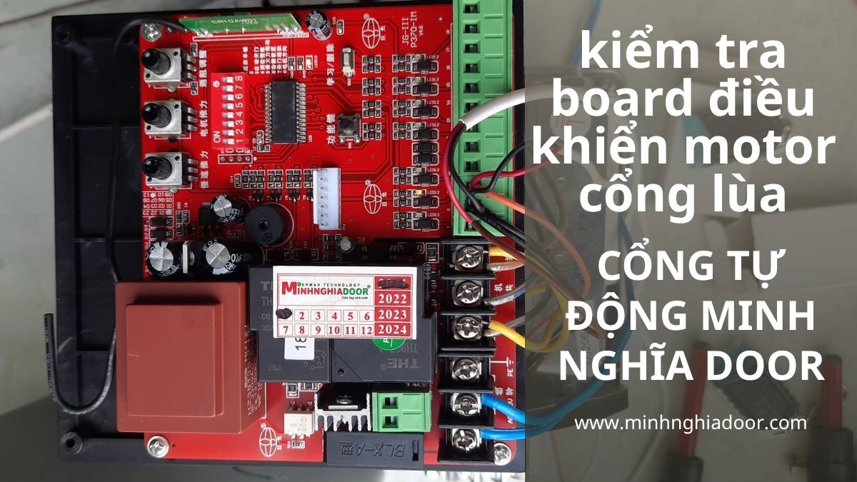 kiểm tra board motor cổng lùa