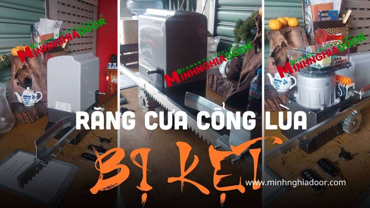 thanh răng motor cổng lùa bị mòn