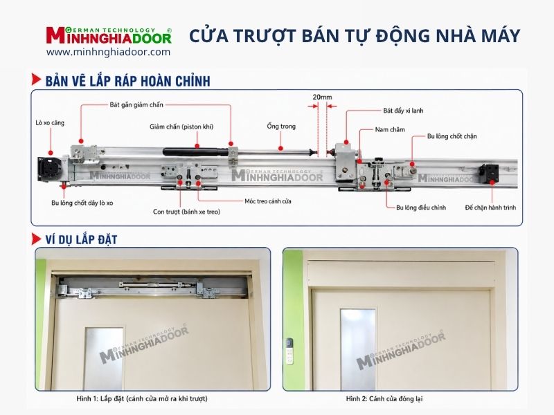 CỬA TRƯỢT BÁN TỰ ĐỘNG NHÀ MÁY CỬA TRƯỢT BÁN TỰ ĐỘNG NHÀ MÁY