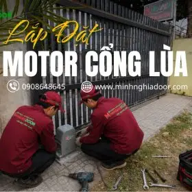 Lắp đặt motor cổng lùa