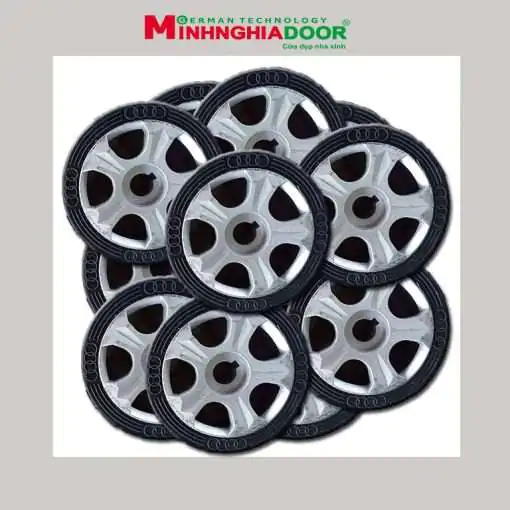 bánh xe cổng xếp inox