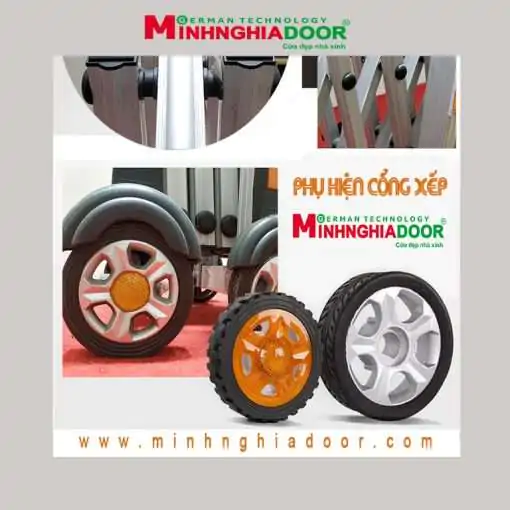 bánh xe cổng xếp minhnghiadoor