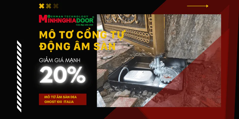 mô tơ cổng tụ động âm sàn