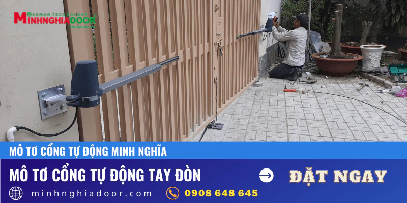 mô tơ cổng tụ động tay đòn