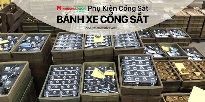 bánh xe cổng sắt