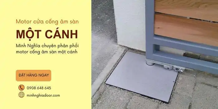 motor cửa cổng âm sàn một cánh