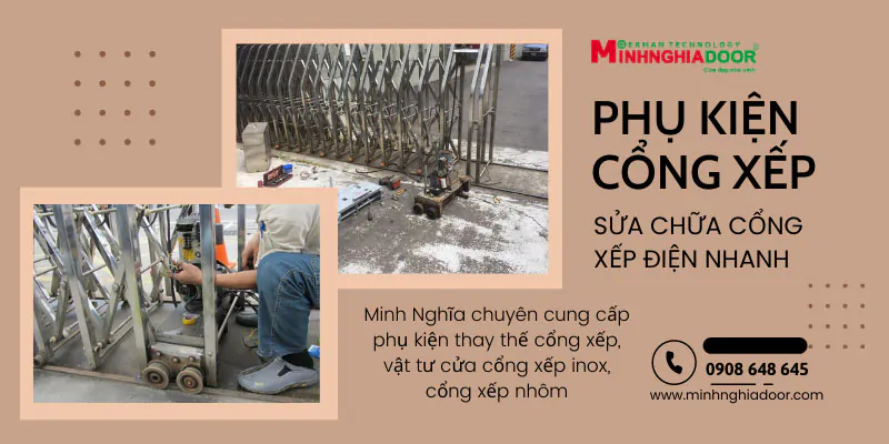 Sửa chữa cổng xếp điện