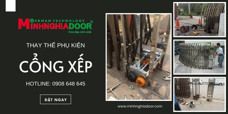 Sửa chữa cổng xếp điện