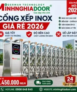 Cổng xếp inox giá rẻ 2026
