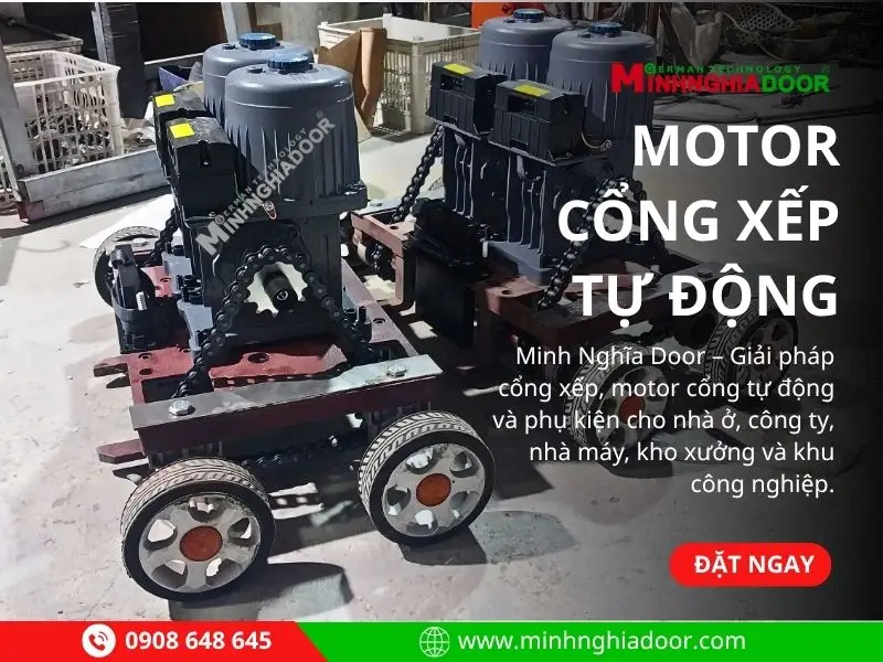 Motor cổng xếp tự động Motor cổng xếp tự động