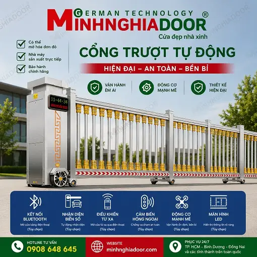 Cửa cổng xếp công nghệ mới 4 Cổng xếp cổng ty