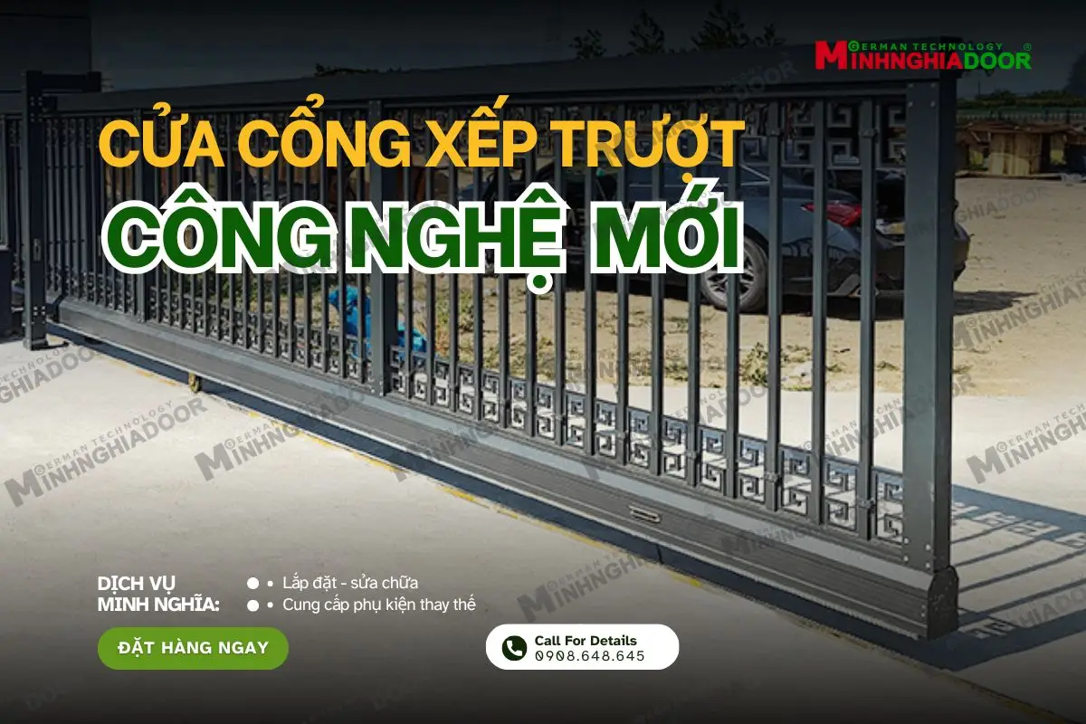 Cửa cổng xếp công nghệ mới Cửa cổng xếp công nghệ mới