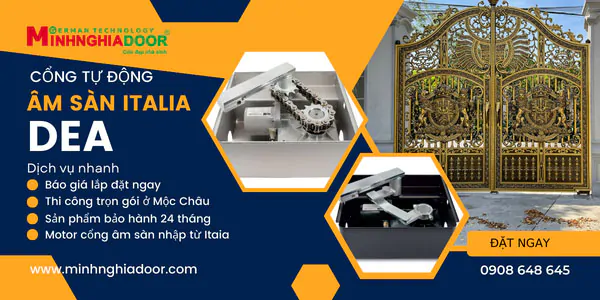 Cổng tự động âm sàn Mộc Châu