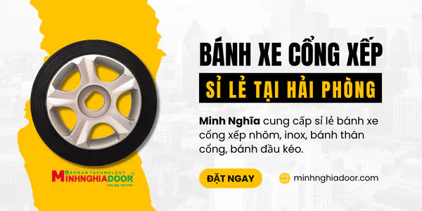bánh xe cổng xếp Hải Phòng bánh xe cổng xếp Hải Phòng