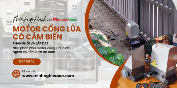 Motor cửa cổng lùa có cảm biến an toàn Motor cửa cổng lùa có cảm biến an toàn