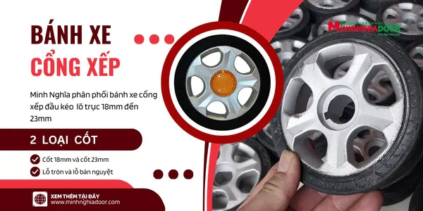 Gía bánh xe cổng xếp bao nhiêu Báo gía bánh xe cổng xếp