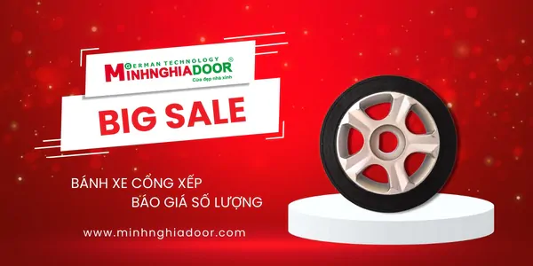 Gía bánh xe cổng xếp Gía bánh xe cổng xếp