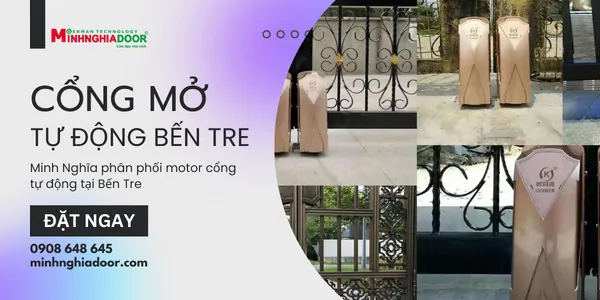 Cổng mở 2 cánh tự động Bến Tre Cổng mở 2 cánh tự động Bến Tre
