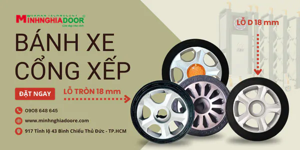 bánh xe cổng xếp cao su bánh xe cổng xếp cao su
