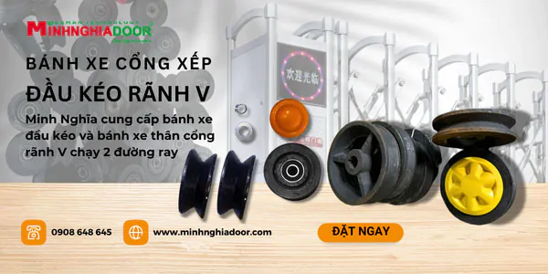 bánh xe cổng xếp rãnh v bánh xe cổng xếp rãnh v