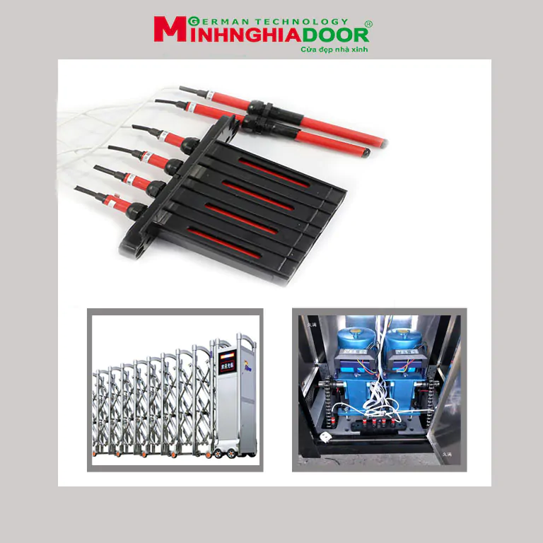 Cảm Biến Tự Động Cho Cổng Xếp 2 cảm biến chống va đập cổng xếp