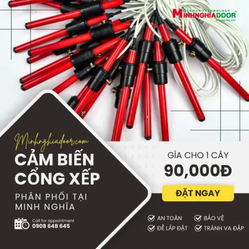 cảm biến cổng xếp minhnghiadoor