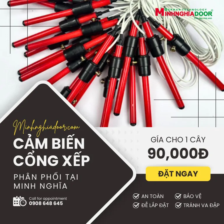 Cảm Biến Tự Động Cho Cổng Xếp 5 cảm biến cổng xếp minhnghiadoor