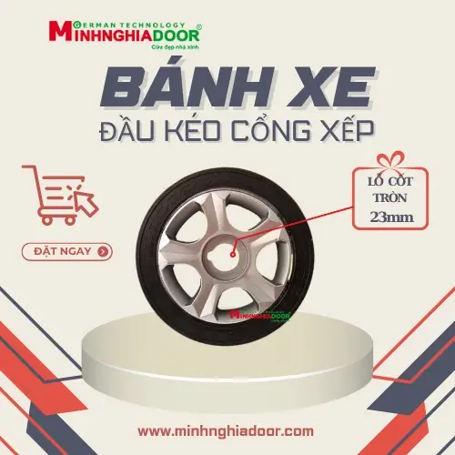 Bánh xe cổng xếp loại lớn