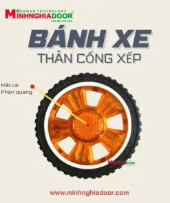 Bánh xe thân cổng xếp inox