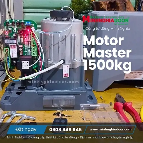 Motor cổng lùa Master 1500kg 4 mạch motor cổng lùa master 1500kg
