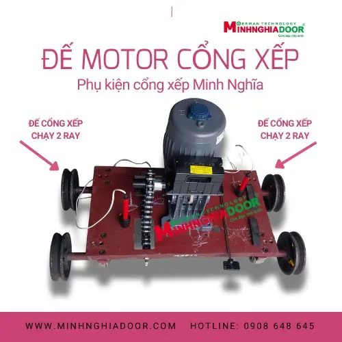 đế motor cổng xếp