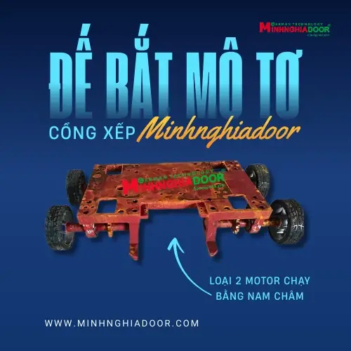 đế motor cổng xếp không ray