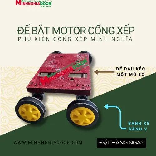 đế motor cổng xếp