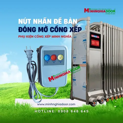Bấm bàn cổng xếp