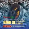 Bánh xe đầu kéo cổng xếp rãnh V