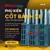 Cốt bánh xe cổng xếp thân cổng 10 Cốt bánh xe cổng xếp