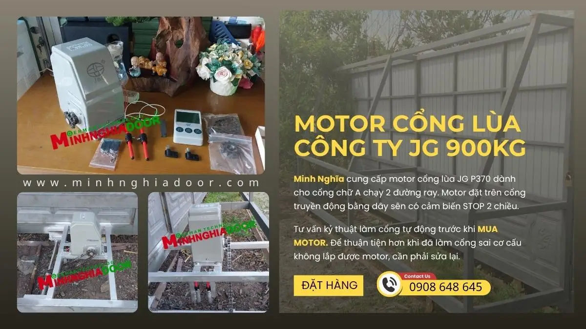 hệ thống motor cổng lùa hoàn thiện