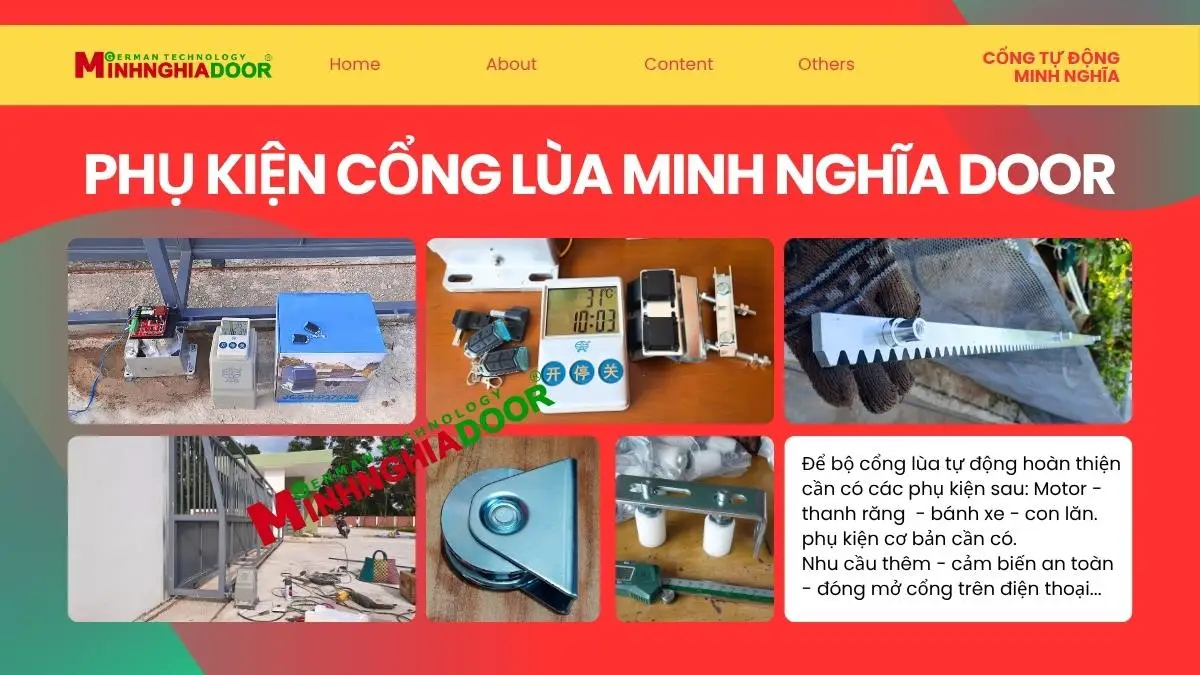 phụ kiện motor cổng lùa chính hãng